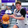 UCA Bears guard Layne Taylor drives against Eastern Kentucky