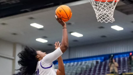UCA Sugar Bears Elizabeth Abiara puts up a shot in a recent game