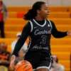 Randrea Wright brings ball upcourt against the Austin Peay Governors