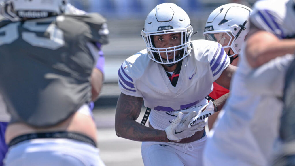 UCA running back Cam Young during the Bears football spring game