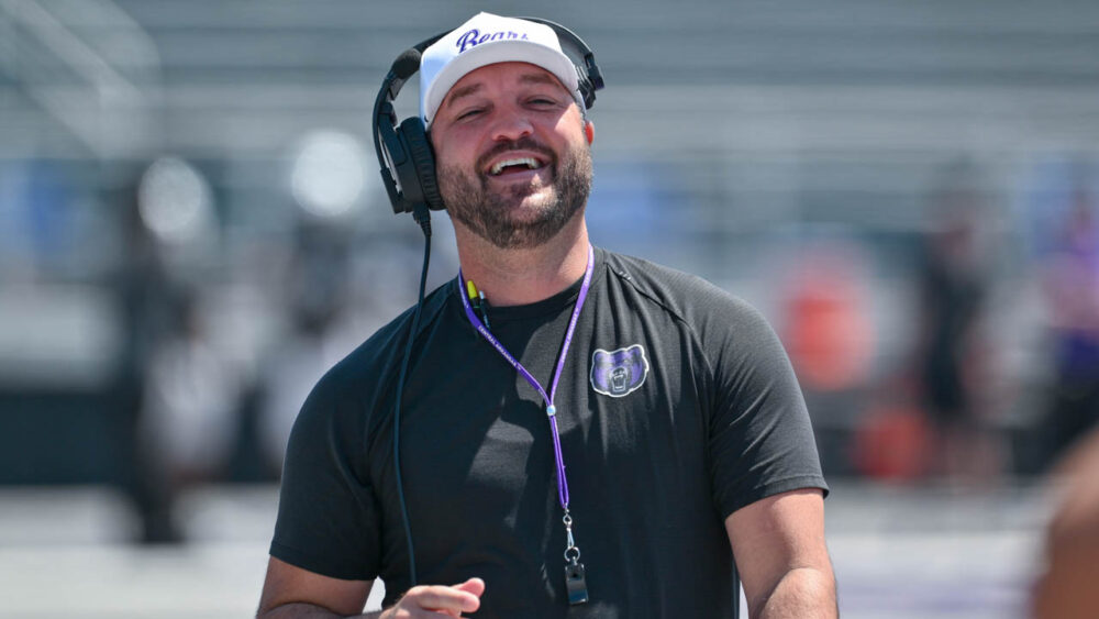 UCA coach Nathan Brown during the Bears football spring game