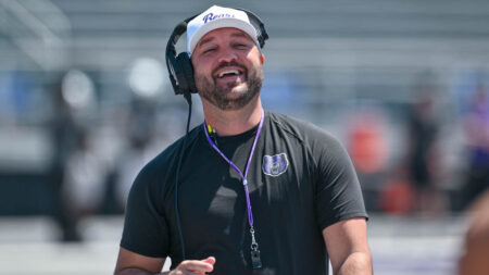 UCA coach Nathan Brown during the Bears football spring game