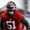 Former UCA standout David Walker during a Tampa Bay Buccaneers practice